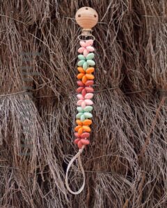 Lote de chupeteros ESTRELLA, piezas hechas a mano para bebés. Lulumoon.