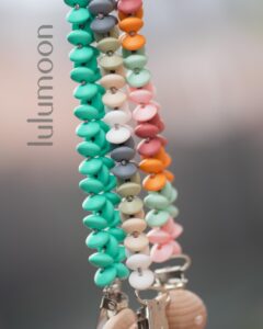 Lote de chupeteros ESTRELLA, piezas hechas a mano para bebés. Lulumoon.