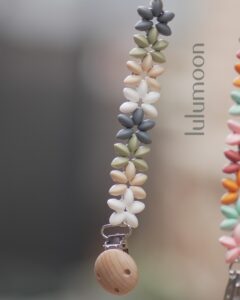 Lote de chupeteros ESTRELLA, piezas hechas a mano para bebés. Lulumoon.