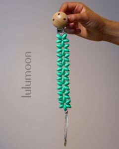 Lote de chupeteros ESTRELLA, piezas hechas a mano para bebés. Lulumoon.