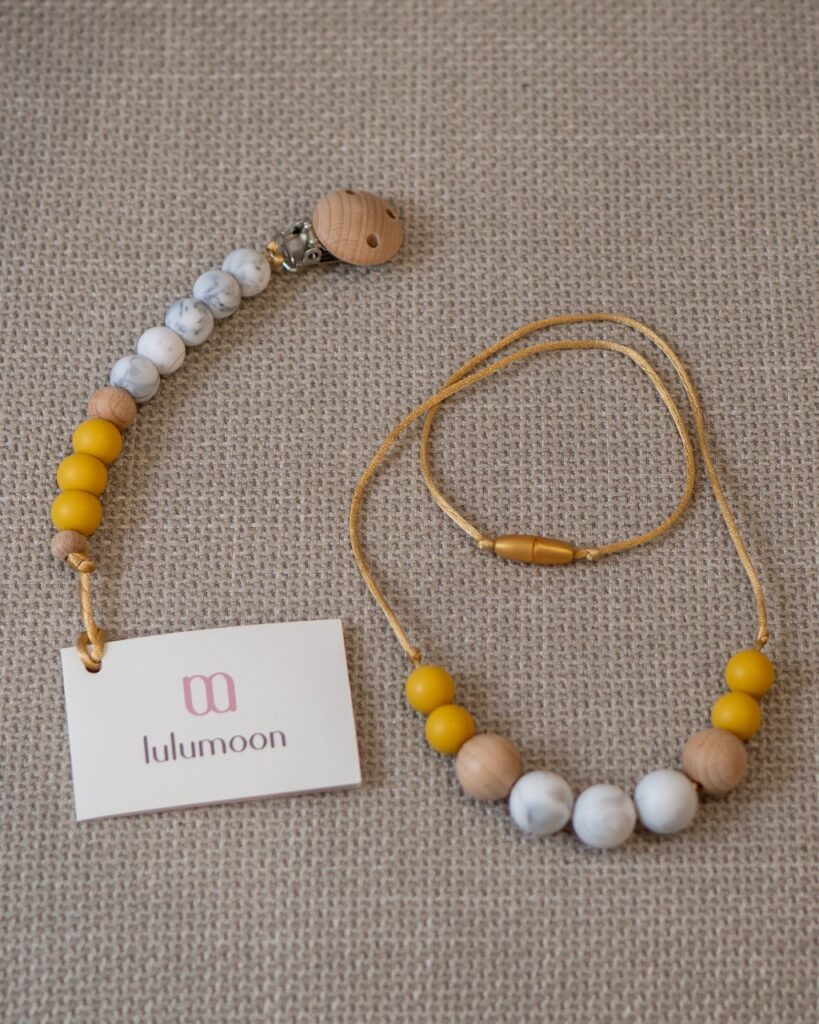 Dúo Cesta Aire Mostaza y Mármol Personalizado | Lulumoon