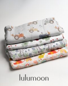 Muselina de algodón suave para bebé con estampado