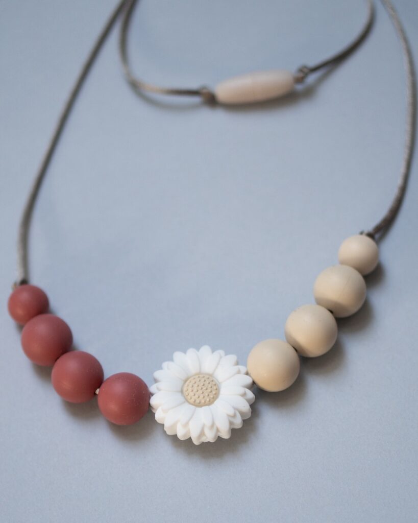 Conjunto Regalo Mamá Recién Nacido Apego Collar Lactancia Margarita